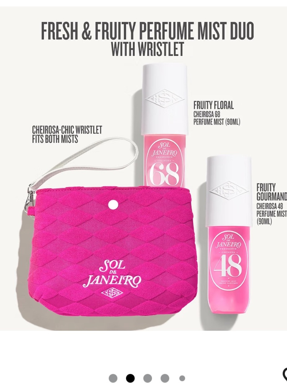 Sol de Janeiro Pink Travel Perfume Mist Set with Pink Pouch